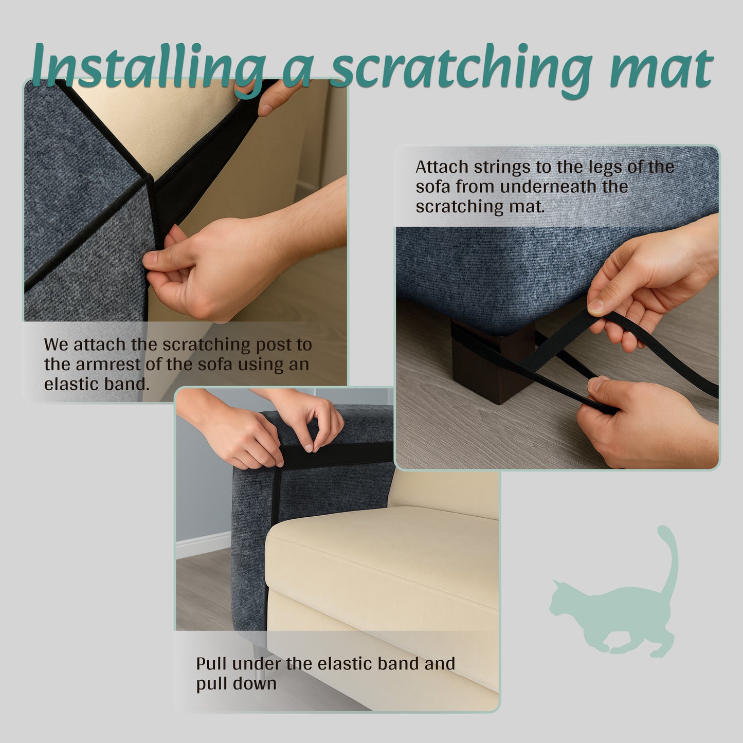 Cat scratch protector for sofa